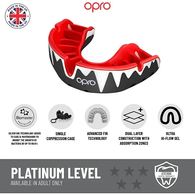 Капа для бокса OPRO Self Fit GEN5 Platinum Fangz