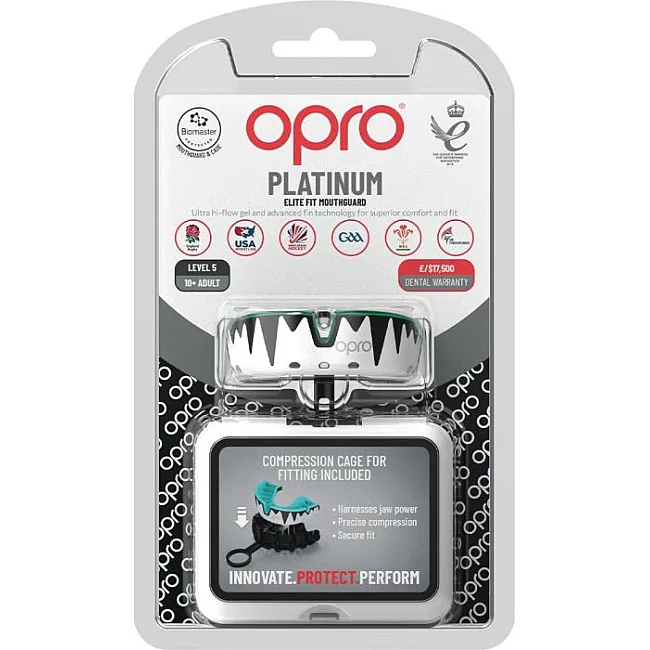 Капа для бокса OPRO Self Fit GEN5 Platinum Fangz