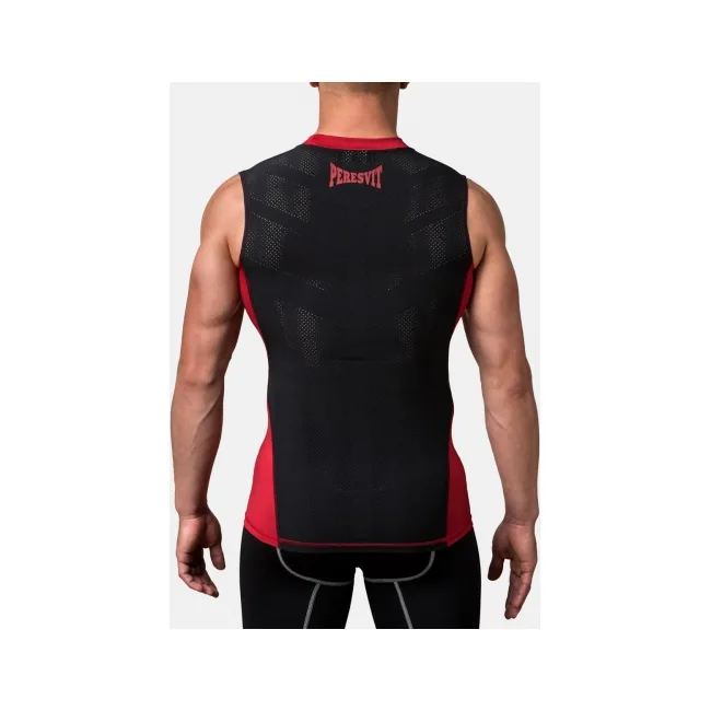 Компрессионная футболка без рукавов Peresvit Air Motion Red Black Tank