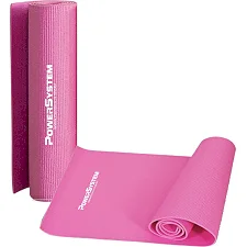 Килимок для фітнесу і йоги POWER SYSTEM PS-4014 PVC Pink (173x61x0.6)