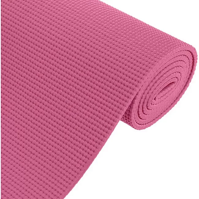 Килимок для фітнесу і йоги POWER SYSTEM PS-4014 PVC Pink (173x61x0.6)