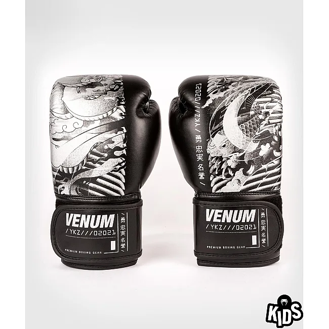 Перчатки детские для бокса VENUM YKZ21 For Black White