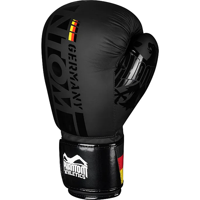 Перчатки для бокса PHANTOM Germany Black (капа в подарок)