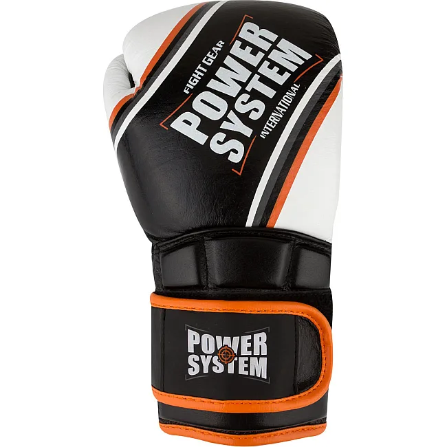 Перчатки для бокса POWER SYSTEM PS 5006 Black/Orange Line 16 унций