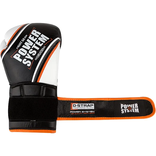 Перчатки для бокса POWER SYSTEM PS 5006 Black/Orange Line 16 унций