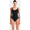 Купальник закрытый для женщин Arena CLIP BACK SWIMSUIT SOLID B черный, белый (для женщин)