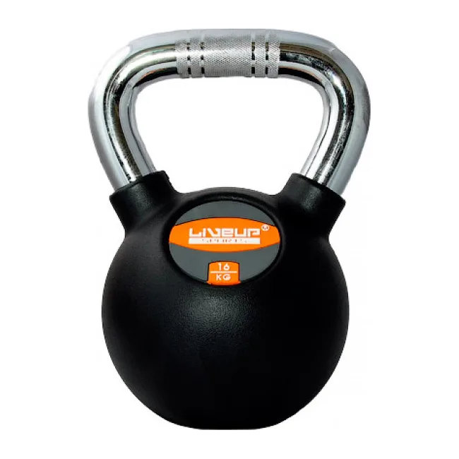 Гиря RUBBER KETTEL DUMBELL чорний 16кг