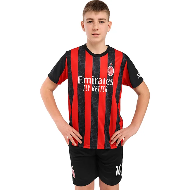 Футбольна форма дитяча із символікою клубу AC MILAN домашня 2026 SP-SPORT CO-7357 (Червоний-чорний)