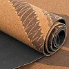 Килимок для йоги Пробковий двошаровий каучуковий Yoga mat BLOOM LB7120 183x61мx0.3cм