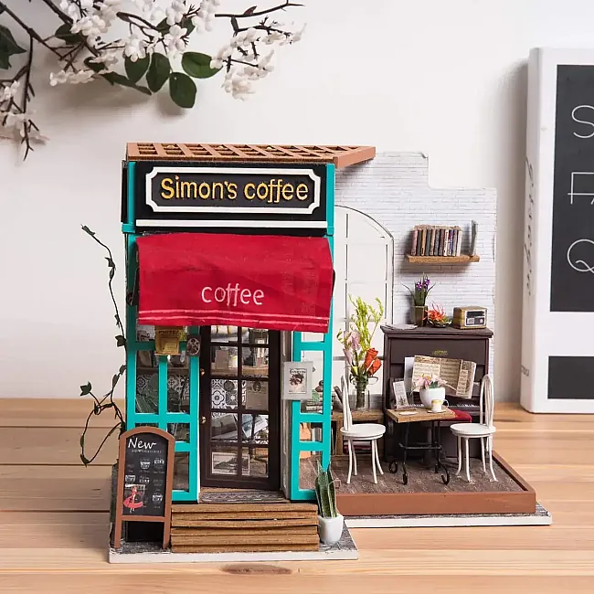 Конструктор 3D міні-будинок Robotime Rolife Simon's Coffee DG109