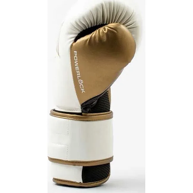 Боксерські рукавиці Everlast POWERLOCK 2R TRAINING GLOVE білий, золотий 12 унцій