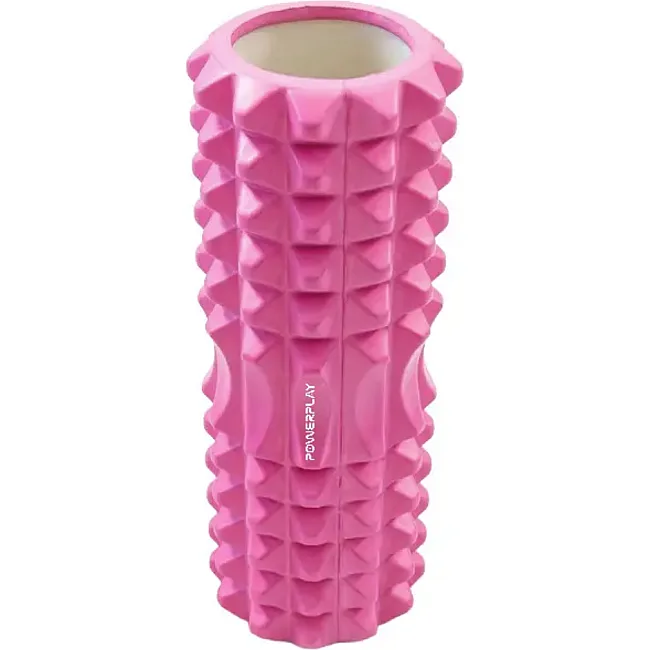 Массажный ролик (роллер) PowerPlay 4405 EVA Massage Розовый Roller (33x12см.)
