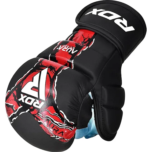 Тренировочные перчатки RDX GRAPPLING GLOVES SHOOTER NEW AURA F17 черный, красный