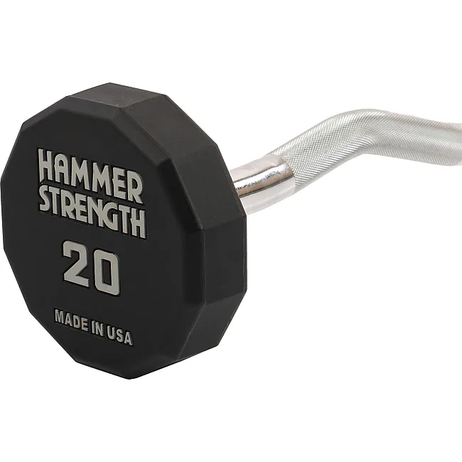 Штанга неразборная с фиксированным весом изогнутая PEV HAMMER STRENGHT TA-9978-20 (Черный)