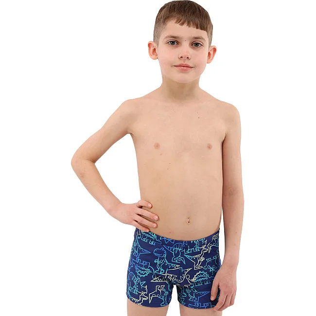 Плавки для мальчиков SP-SPORT Динозавры PL-6933 возраст 6-10лет (Темно-синий-голубой)