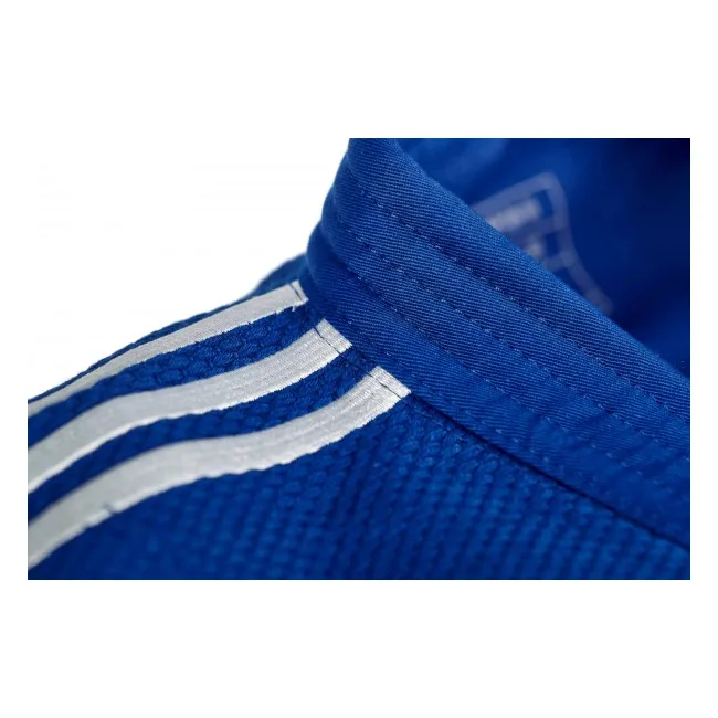 Кимоно для дзюдо Champion III Slim Fit с лицензией IJF | синий/белые полосы | ADIDAS J-IJFB-1