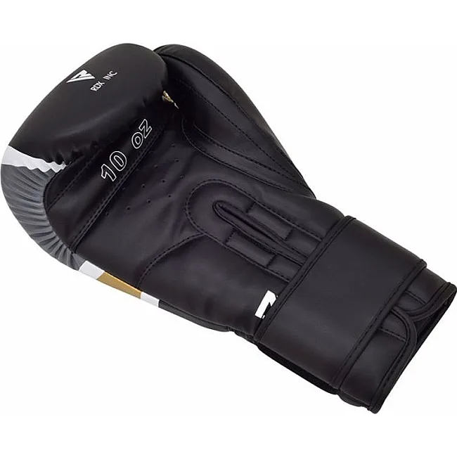 Боксерские перчатки RDX F7 Ego Black Golden (капа в комплекте)