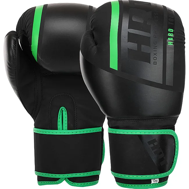 Рукавички боксу PU HARD TOUCH BO-4250 (Чорний-зелений)