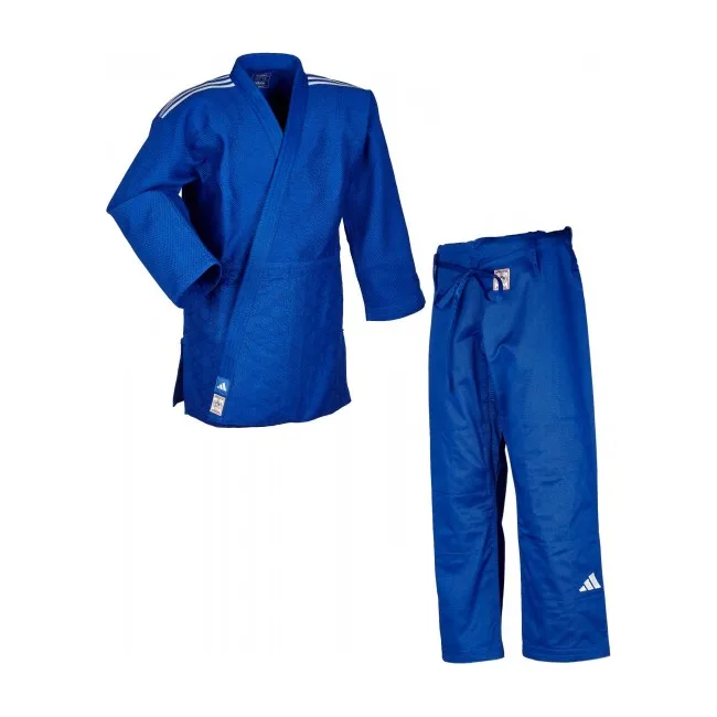 Кимоно для дзюдо Champion III Slim Fit с лицензией IJF | синий/белые полосы | ADIDAS J-IJFB-1