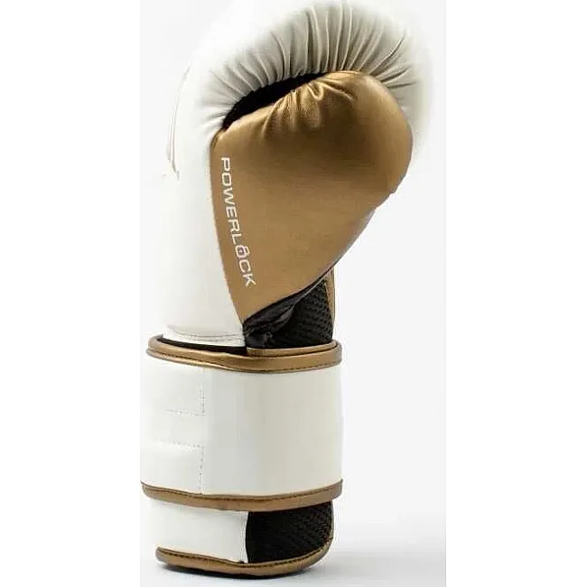 Боксерские перчатки Everlast POWERLOCK 2R TRAINING GLOVE белый, золотой 14 унций