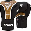 Боксерські рукавиці RDX AURA PLUS T-17 Black Golden (капа в комплекті)