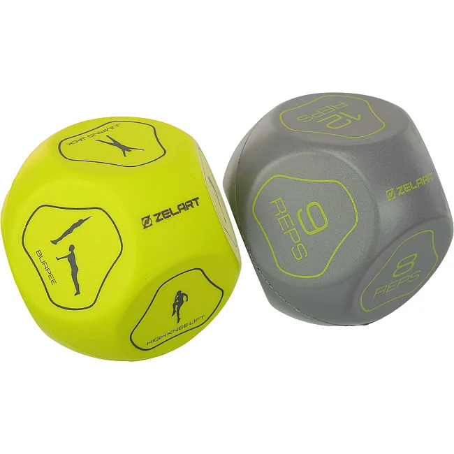 Кубики для тренувань кістки для фітнесу Sports Dice MDbuddy FI-5343 2штуки ø7,5см