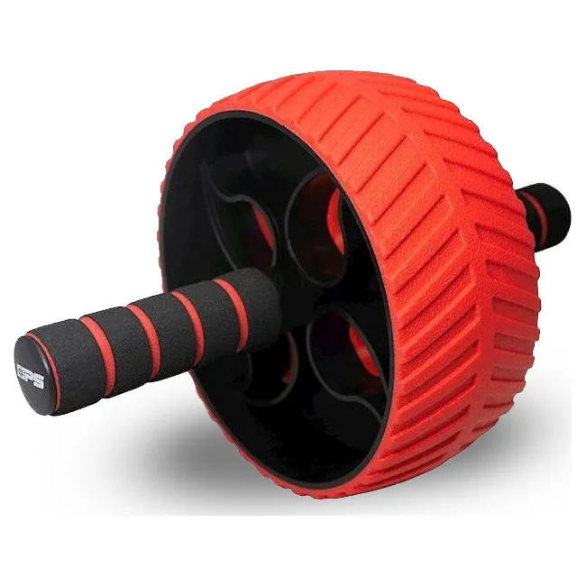 Ролик для пресса POWER SYSTEM PS-4107 Full Grip AB Red + коврик Red/Black