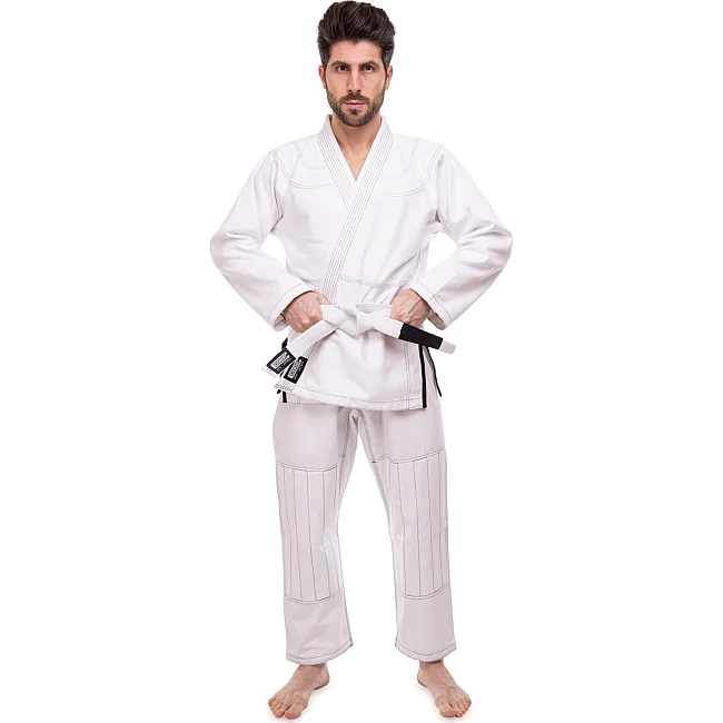 Кимоно для для бразильского джиу-джитсу BJJ белое куртка штаны и пояс CORE CO-3137-A 140 см
-180см
