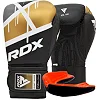 Боксерские перчатки RDX F7 Ego Black Golden (капа в комплекте)