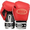 Перчатки для бокса искусственная кожа BOXER Элит 2022 (Красный-черный)