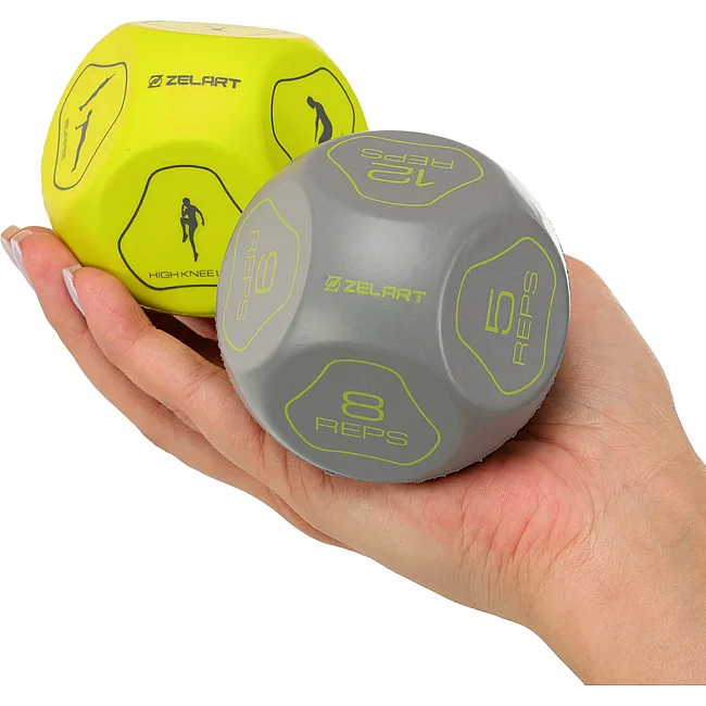 Кубики для тренувань кістки для фітнесу Sports Dice MDbuddy FI-5343 2штуки ø7,5см