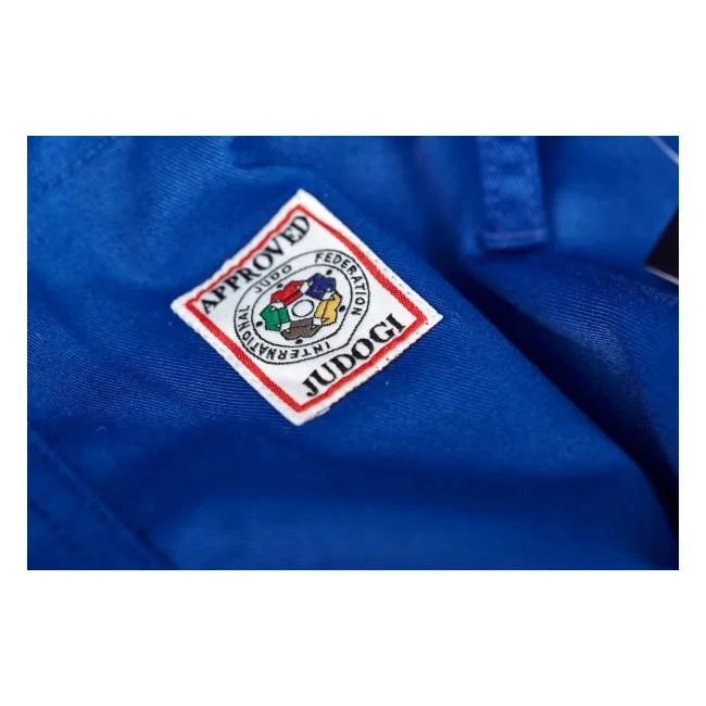 Кимоно для дзюдо Champion III Slim Fit с лицензией IJF | синий/белые полосы | ADIDAS J-IJFB-1