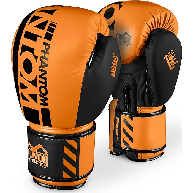 Боксерские перчатки Phantom APEX Neon Orange (капа в подарок)