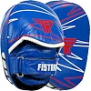 Лапа боксерская изогнутая тренировочная кожа FISTRAGE PRO TRAINING VL-9351 17х4х22см 2штуки (Синий)