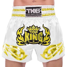 Шорты для кикбоксинга TOP KING TKTBS-094 (Белый-золотой)