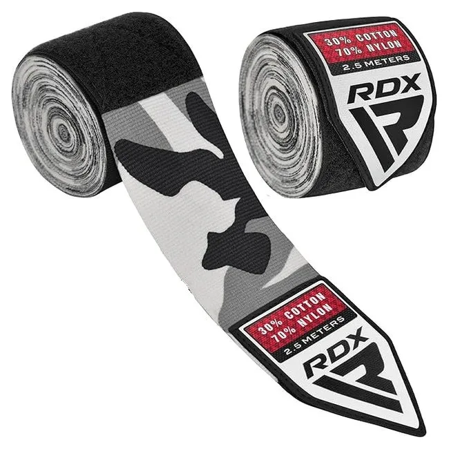 Бинти для боксу RDX Hand Wraps CAMO Grey (2.5м.)