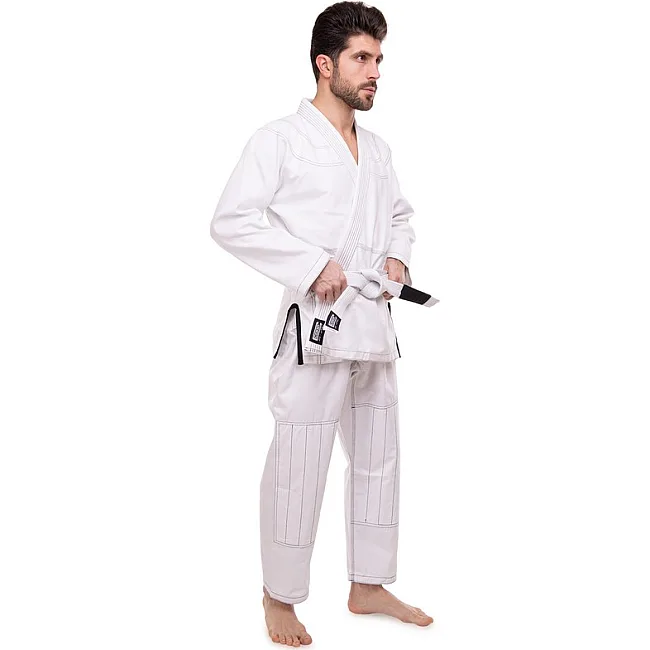 Кимоно для для бразильского джиу-джитсу BJJ белое куртка штаны и пояс CORE CO-3137-A 140 см
-180см