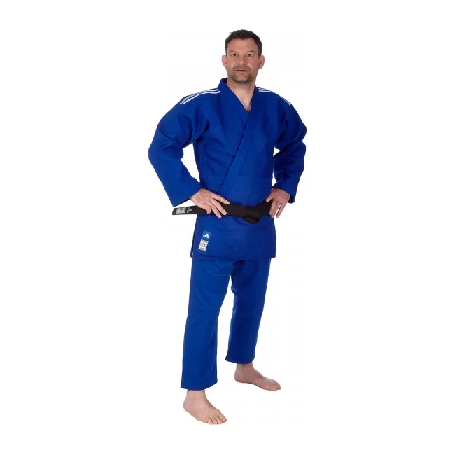 Кимоно для дзюдо Champion III Slim Fit с лицензией IJF | синий/белые полосы | ADIDAS J-IJFB-1