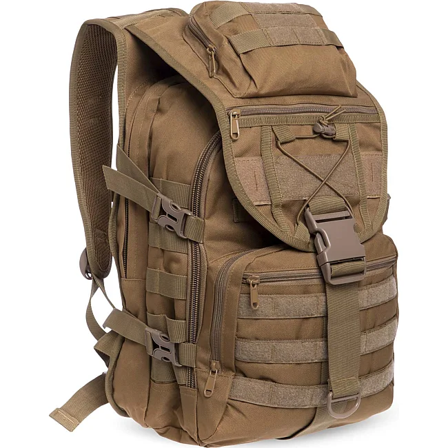 Штурмовой тактический рюкзак трехдневный SILVER KNIGHT TY-9900 45х32х15,5см 23л (Хаки)