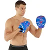 Лапа боксерская изогнутая тренировочная кожа FISTRAGE PRO TRAINING VL-9351 17х4х22см 2штуки (Синий)