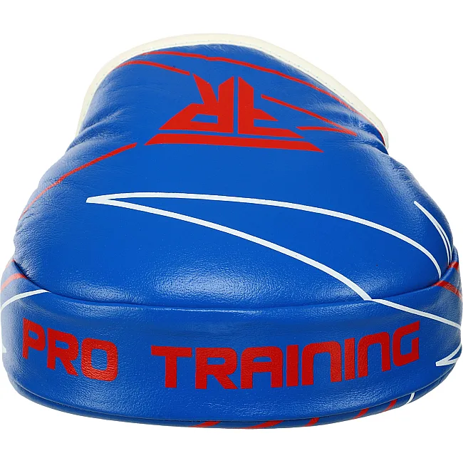 Лапа боксерская изогнутая тренировочная кожа FISTRAGE PRO TRAINING VL-9351 17х4х22см 2штуки (Синий)