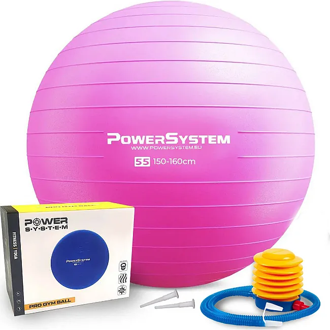 Мяч для фитнеса (фитбол) Power System PS-4018 Ø85 cm PRO Gymball Pink