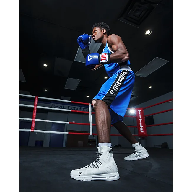 Боксерки для бокса TITLE Boxing High Point White Black