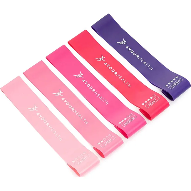 Фитнес резинки набор из 5шт 4YOURHEALTH Mini Band Fitness 2662 (от 1 до 20кг.) розовый