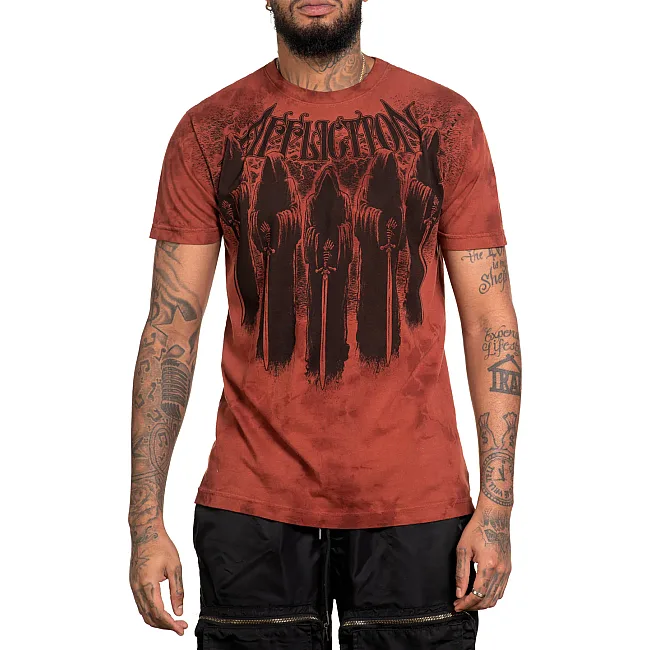 Футболка чоловіча AFFLICTION Foreboding Sienna Tea Stain