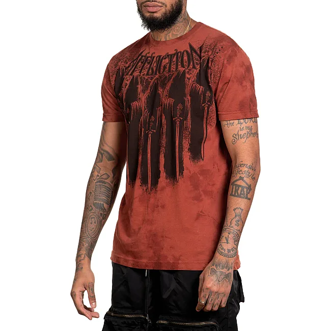 Футболка чоловіча AFFLICTION Foreboding Sienna Tea Stain