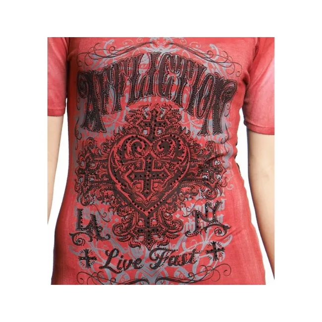 Женская футболка AFFLICTION Ink Lace Scoop Tee