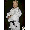 Кимоно для дзюдо Adidas Champion 2 с лицензией IJF (белый/черные полосы, J750W)