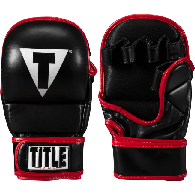 Перчатки для единоборств TITLE MMA Perform Safe Spar Glove 2.0 Black Red
