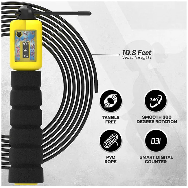 Скакалка RDX FP 3m Adjustable Skipping with Counter